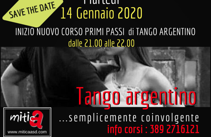 Nuovi corsi di tango primi passi a gennaio